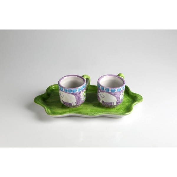 Tray + coffee cups