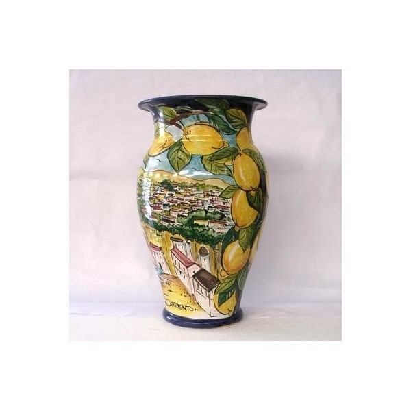 Cachepot cm.40 con volte e limoni