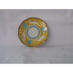Piatto piano cm.26 cavalluccio marino giallo arancio