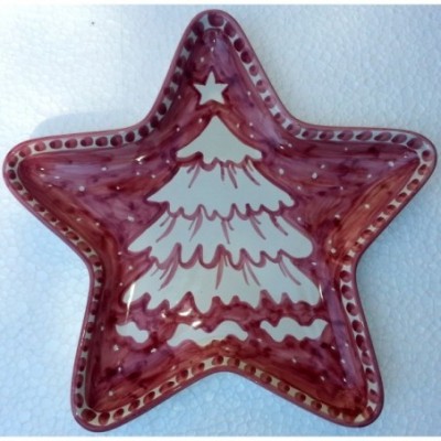 Ceramic star plate cm.31