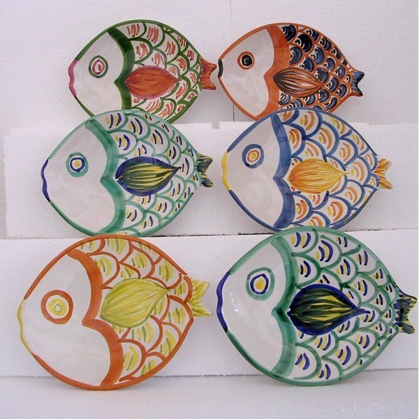 Shaped fish dishes (6 pieces))