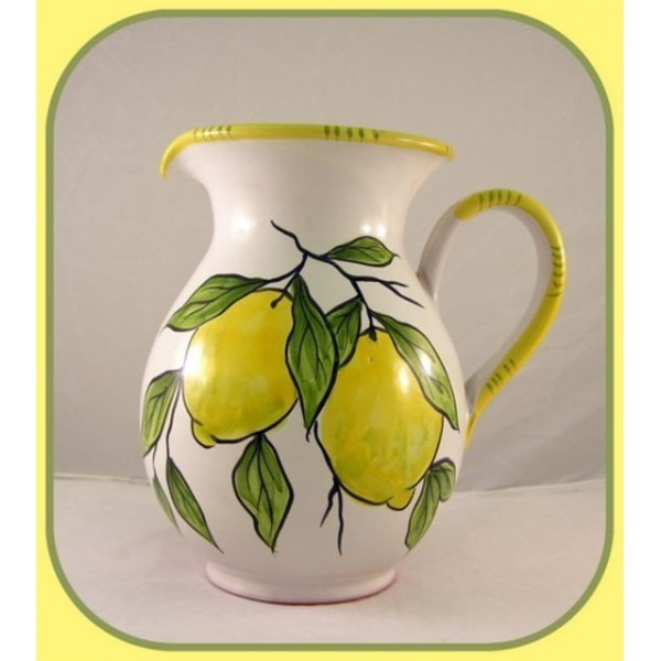 Brocca cm.20 limone fondo bianco